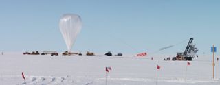 The BLAST balloon-borne telescope experiment prepares for its fourth liftoff on Dec. 27, 2010.