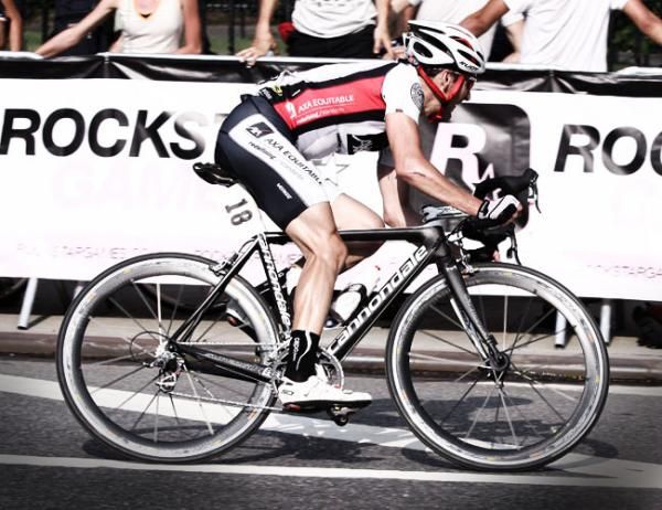 John Loehner (AXA Equitable Cycling Team/CRCA) takes a flyer.