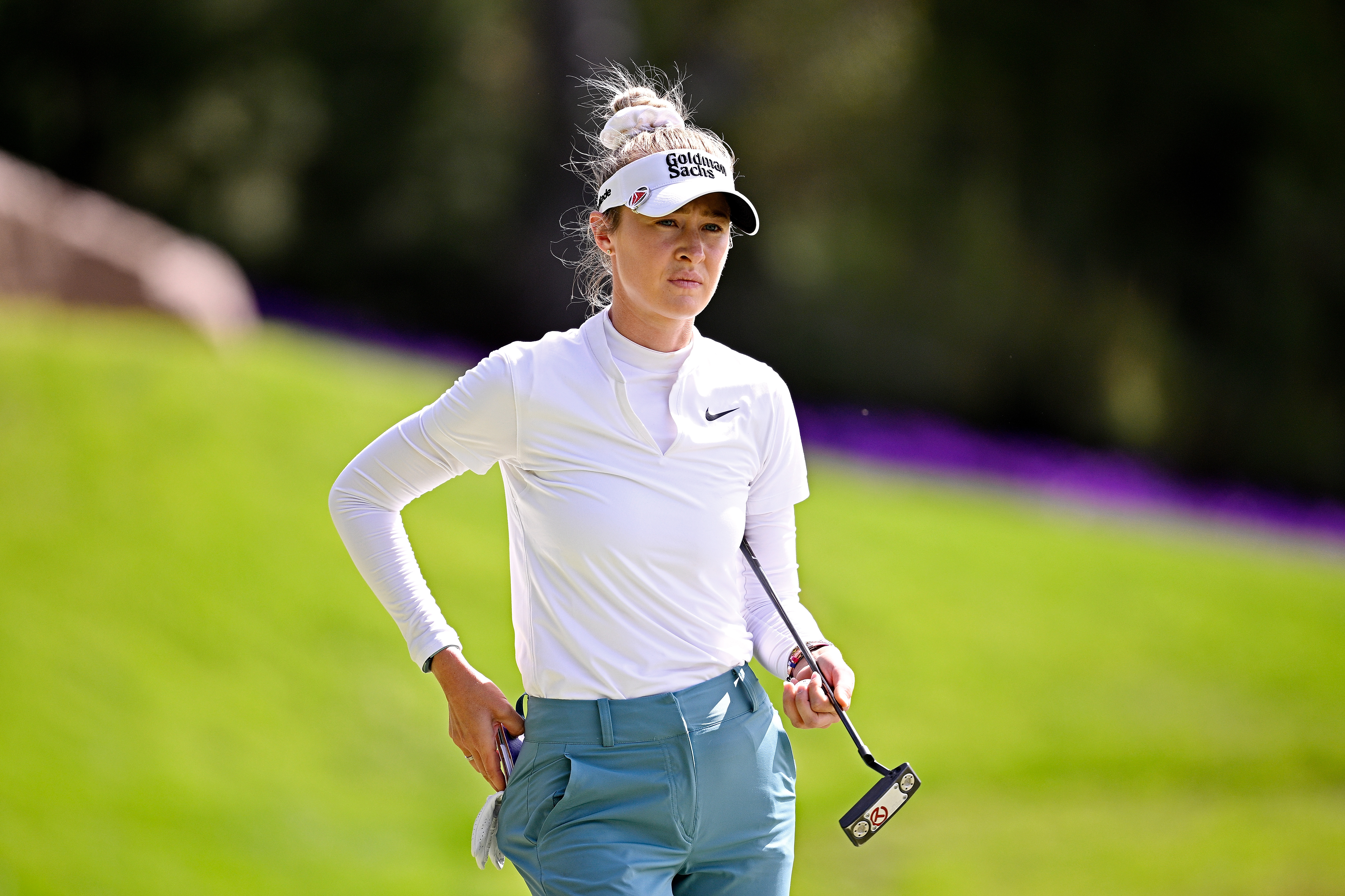 Nelly Korda walks off the green