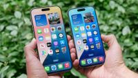 iPhone 16 Pro vs iPhone 16 Pro Max in hand showing displays