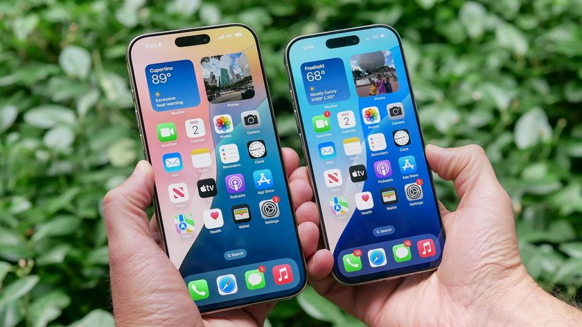 iPhone 16 Pro vs iPhone 16 Pro Max in hand showing displays