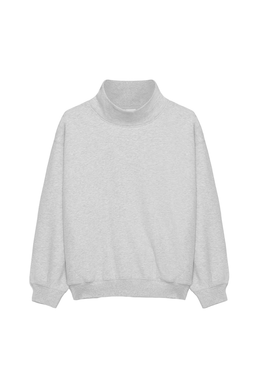 aritzia funnel neck gray sweatshirt