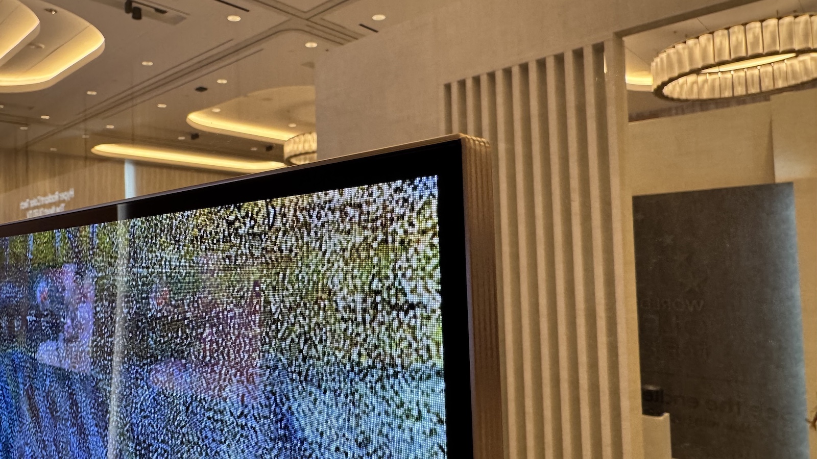 The LG W6 OLED TV, pictured in situ on a stand at CES 2026