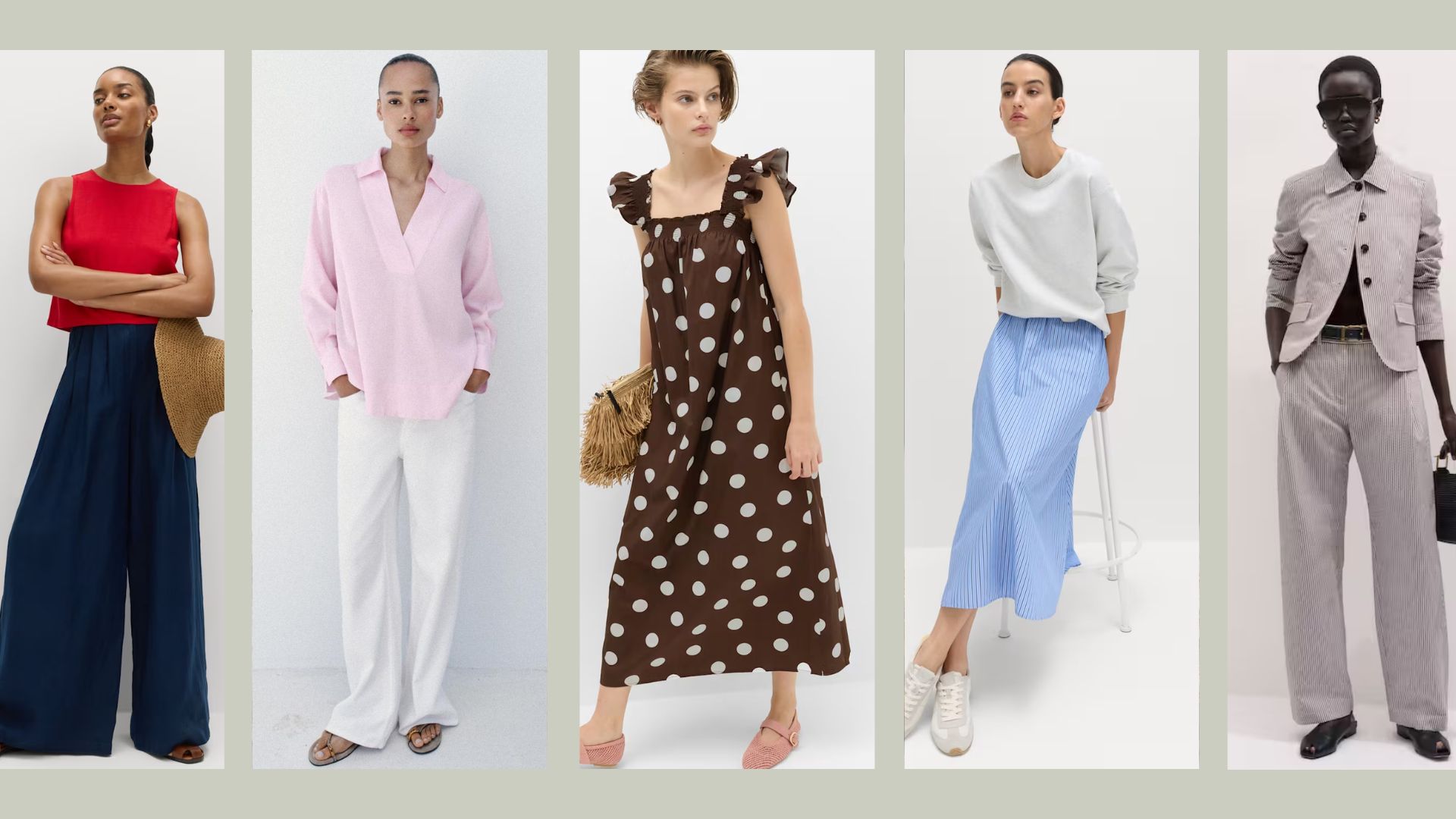 selection of hot weather friendly outfit ideas