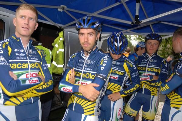 Thomas de Gendt of Vacansoleil looks suitably sombre
