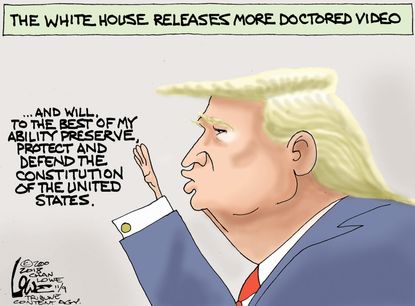 U.S. Trump doctored video press briefing constitution