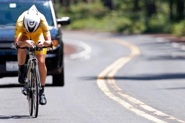 Kristin McGrath (Peanut Butter &amp; Co) on her way to the turnaround.