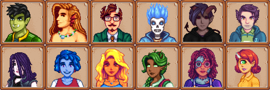 character mods stardew valley