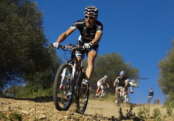 Julien Absalon (Orbea) is riding as a VIP for the first two stages.