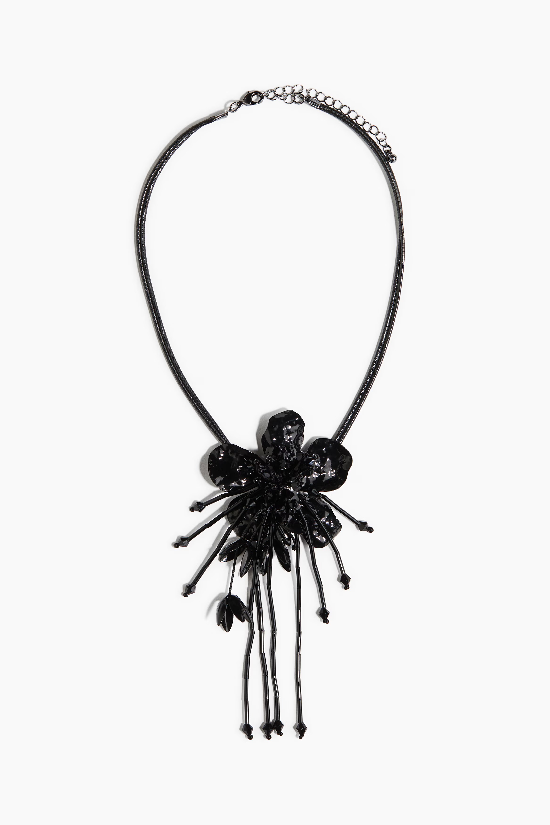 h&amp;m, Flower-Detail Cord Necklace