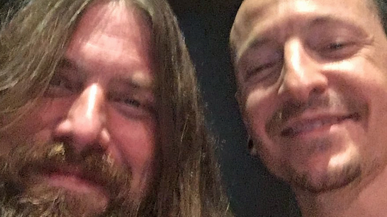 Mark Morton and Chester Bennington