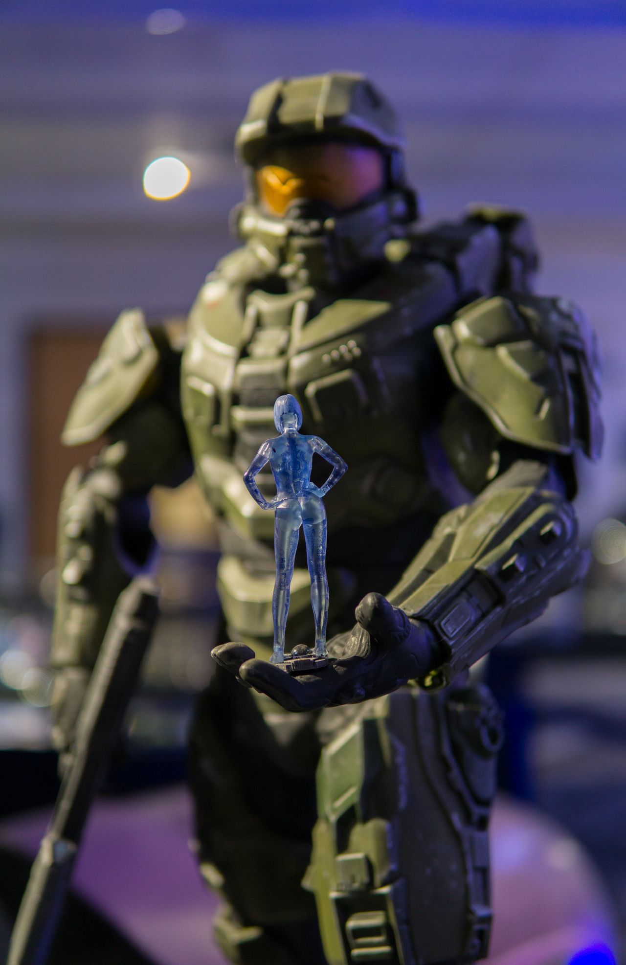 Life-size Master Chief and Cortana, built for Halo 4.