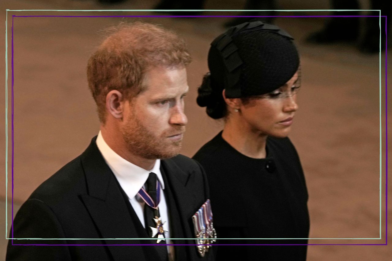 Meghan Harry coped with Queen&#039;s death - Prince Harry, Duke of Sussex and Meghan, Duchess of Sussex in mourning as they leave Westminster Hall on September 14, 2022 in London, United Kingdom. 