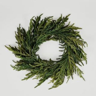 green pine wreath