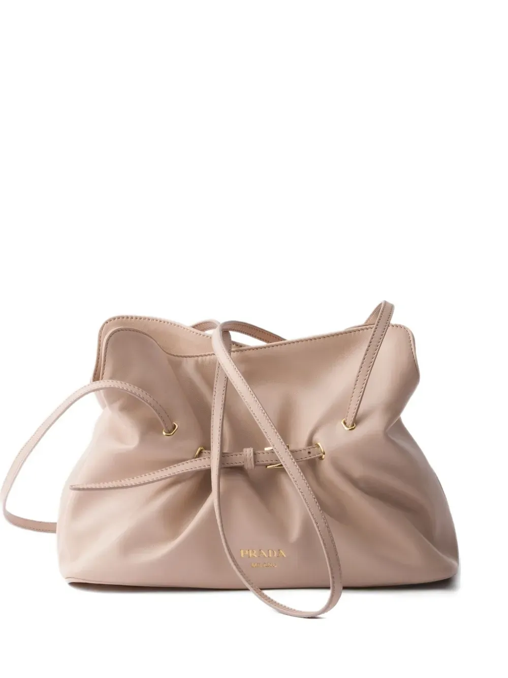 Prada Small Dada Leather Tote Bag | Os