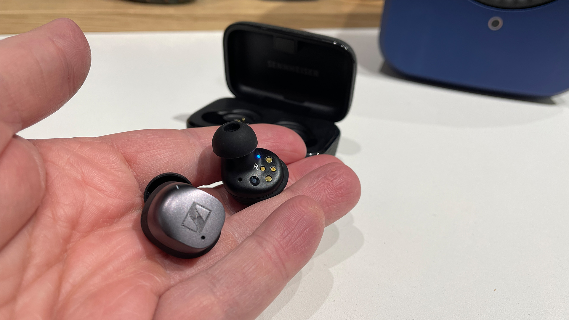 The premium Sennheiser MOMENTUM True Wireless 3 earbuds are