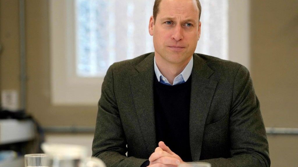 Britain&#039;s Prince William, Prince of Wales, listens to members of staff as he visits Depaul, a youth homelessness charity, to highlight the work they are doing to help young people experiencing homelessness or insecure housing in London on January 19, 2023