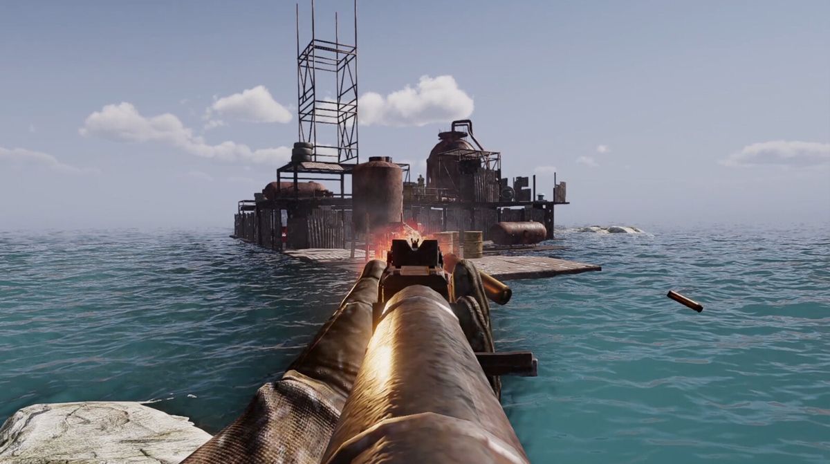 An image from flooded world survival game Sunkenland
