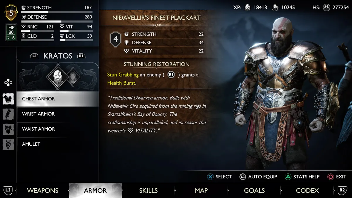 Nidavellir Armor Set from God of War Ragnarok