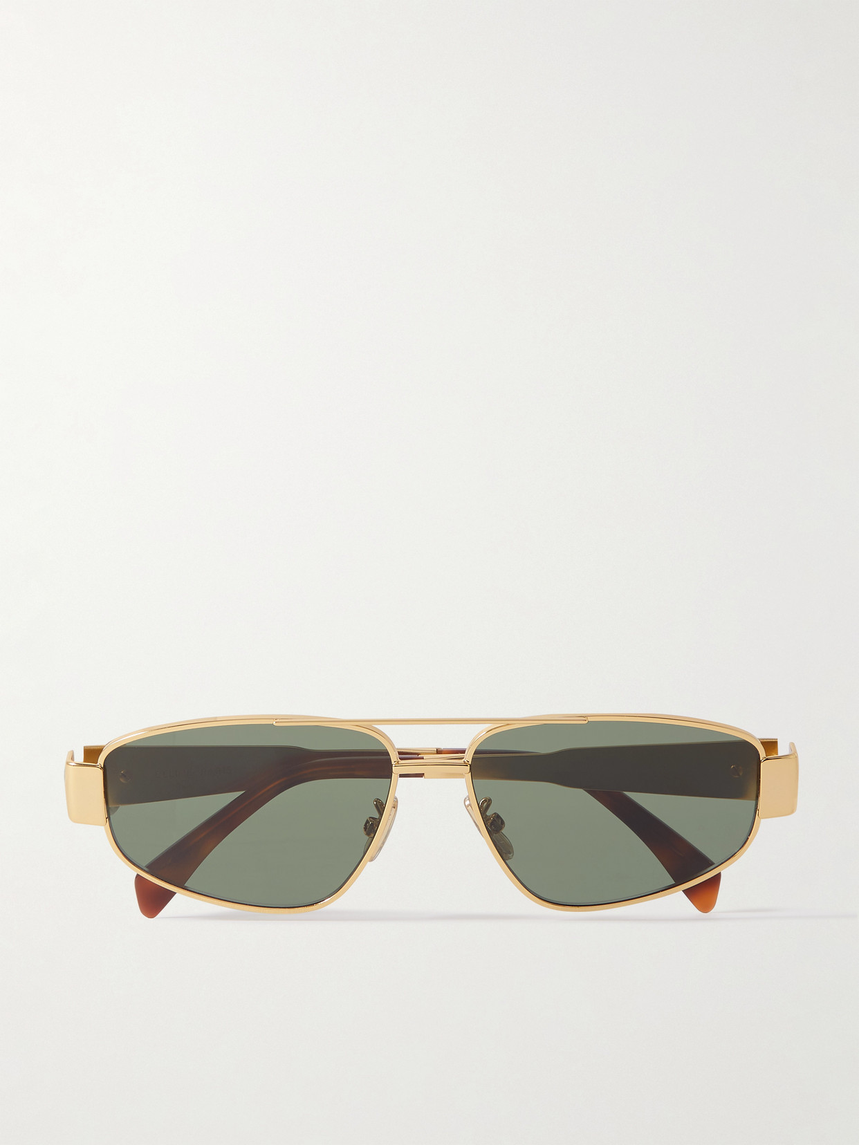 Triomphe Aviator-Style Gold-Tone and Tortoiseshell Acetate Sunglasses