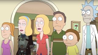 Rick and Morty family, including Clone Beth