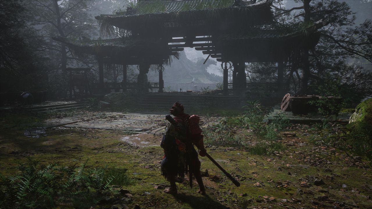 A screenshot from Black Myth: Wukong showcasing the impact of optimising graphics settings
