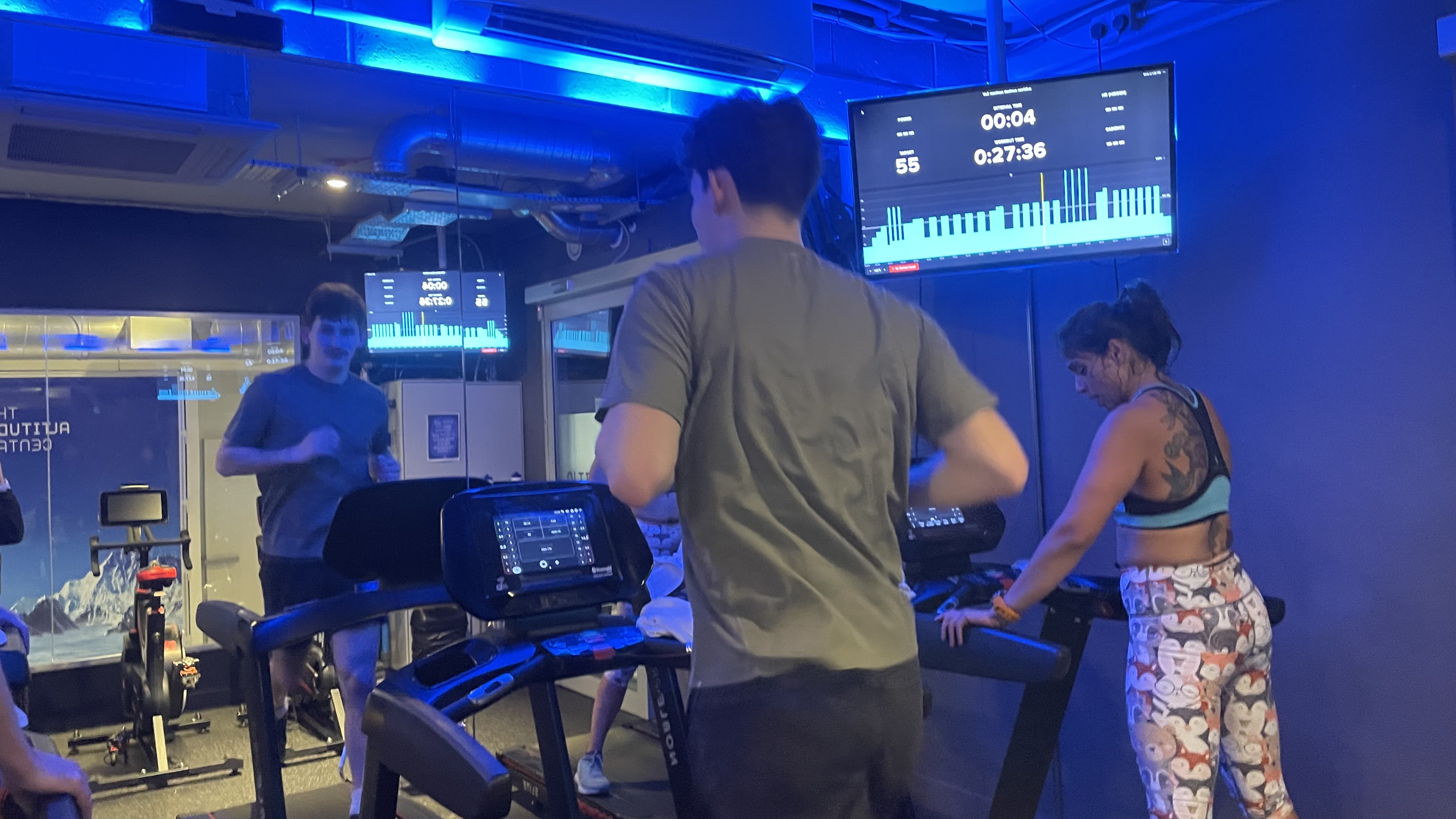 People training in the Altitude Centre, London