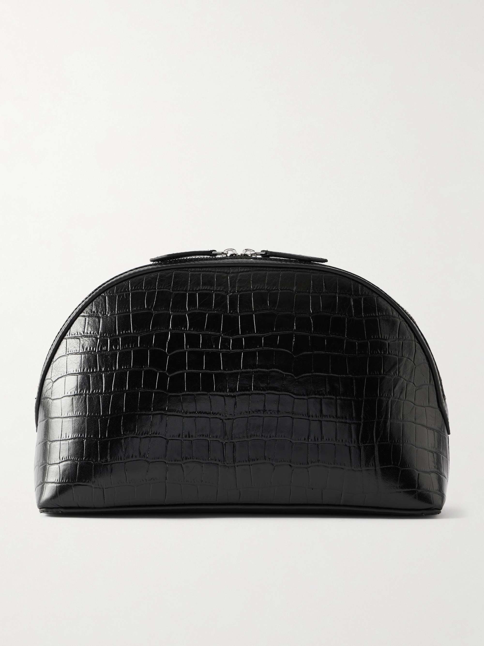 Halloran Croc-Effect Leather Clutch