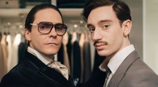 Still from Becoming Karl Lagerfeld Disney+ TV series with Daniel Bruhl