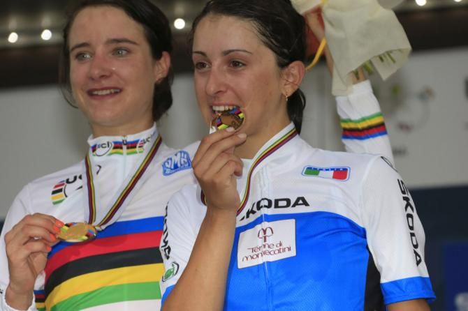 Rossella Ratto (Italy) won the bronze medal in the elite women's road race