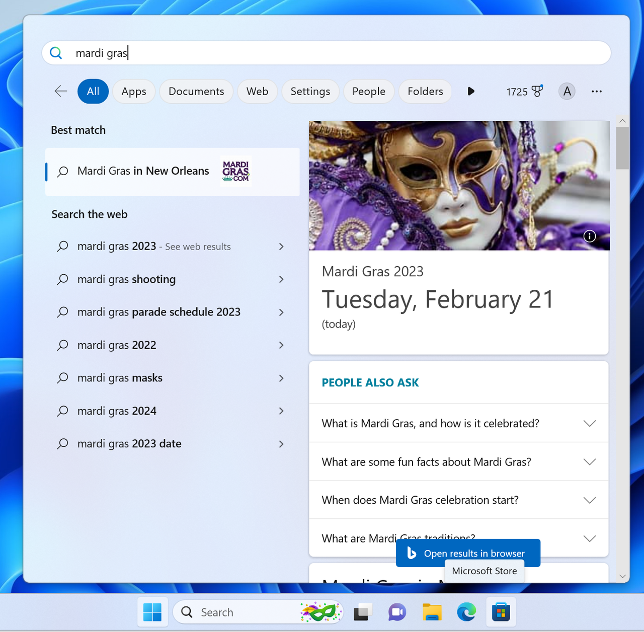 search box from Start menu