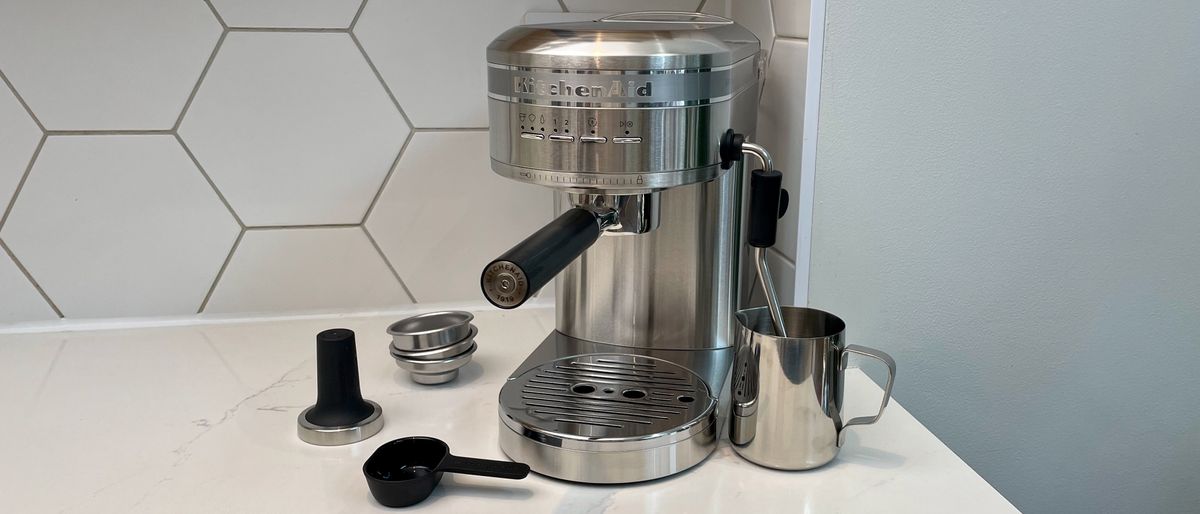 Semi Auto Metal Espresso Maker (Brushed Stainless Steel), KitchenAid