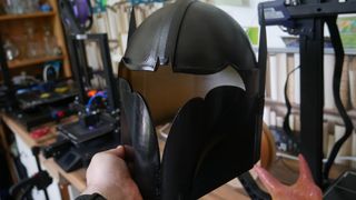 3D printed Mandalorian helmet