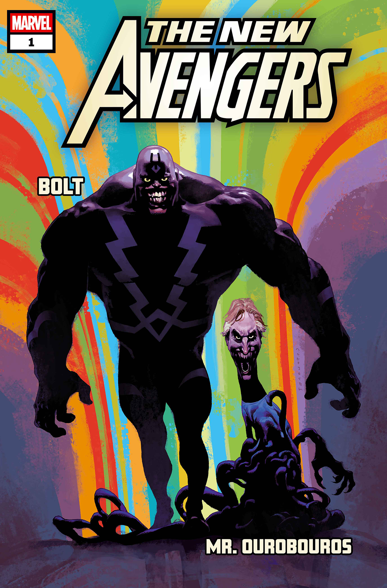 The New Avengers #1 cover revealing Bolt and Mr. Ourobouros