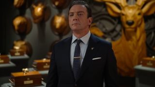 Peter Serafinowicz standing still on Million Dollar Secret Season 2.