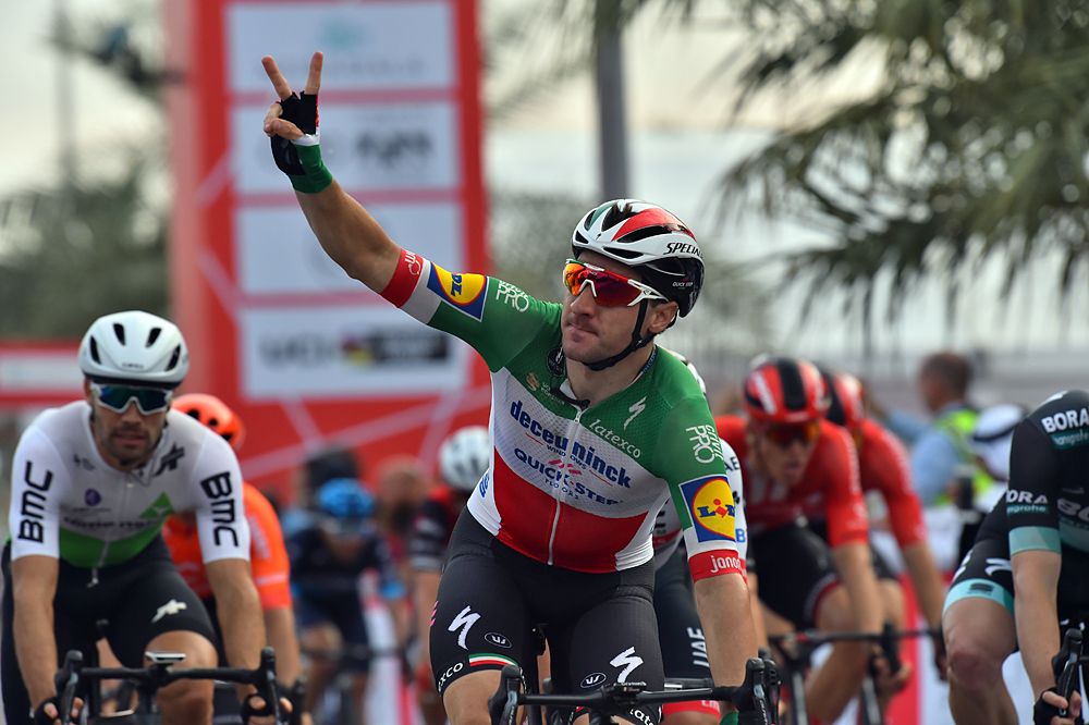 Elia Viviani (Deceuninck-QuickStep) wins stage 5 at UAE Tour