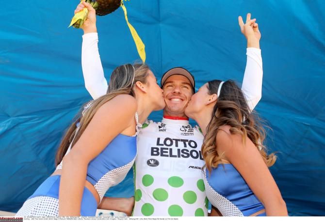 Adam Hansen (Lotto Belisol) in the KOM jersey