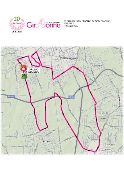 Giro Donne 2009 stage 9 map