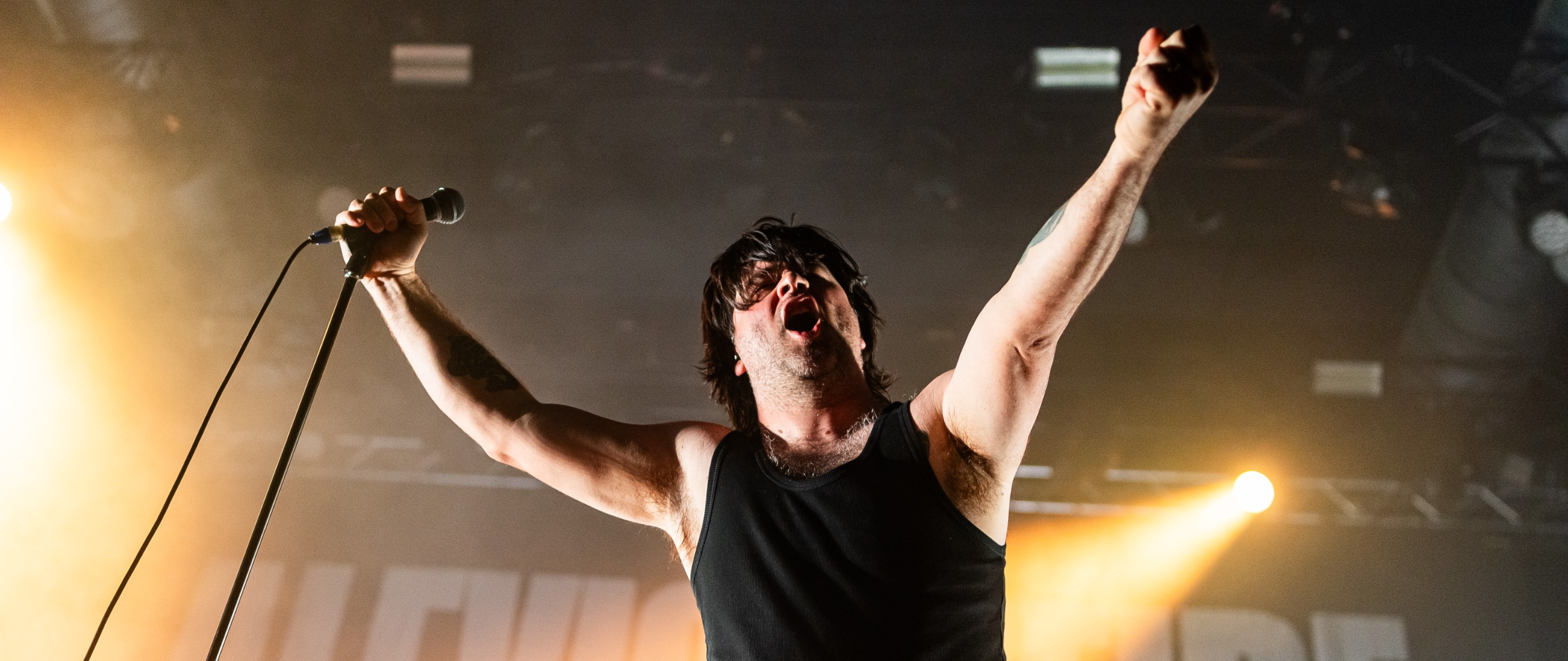 George Pettit of Alexisonfire onstage in 2026