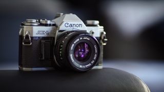 A vintage Canon AE-1 with Canon FD 50mm f/1.8