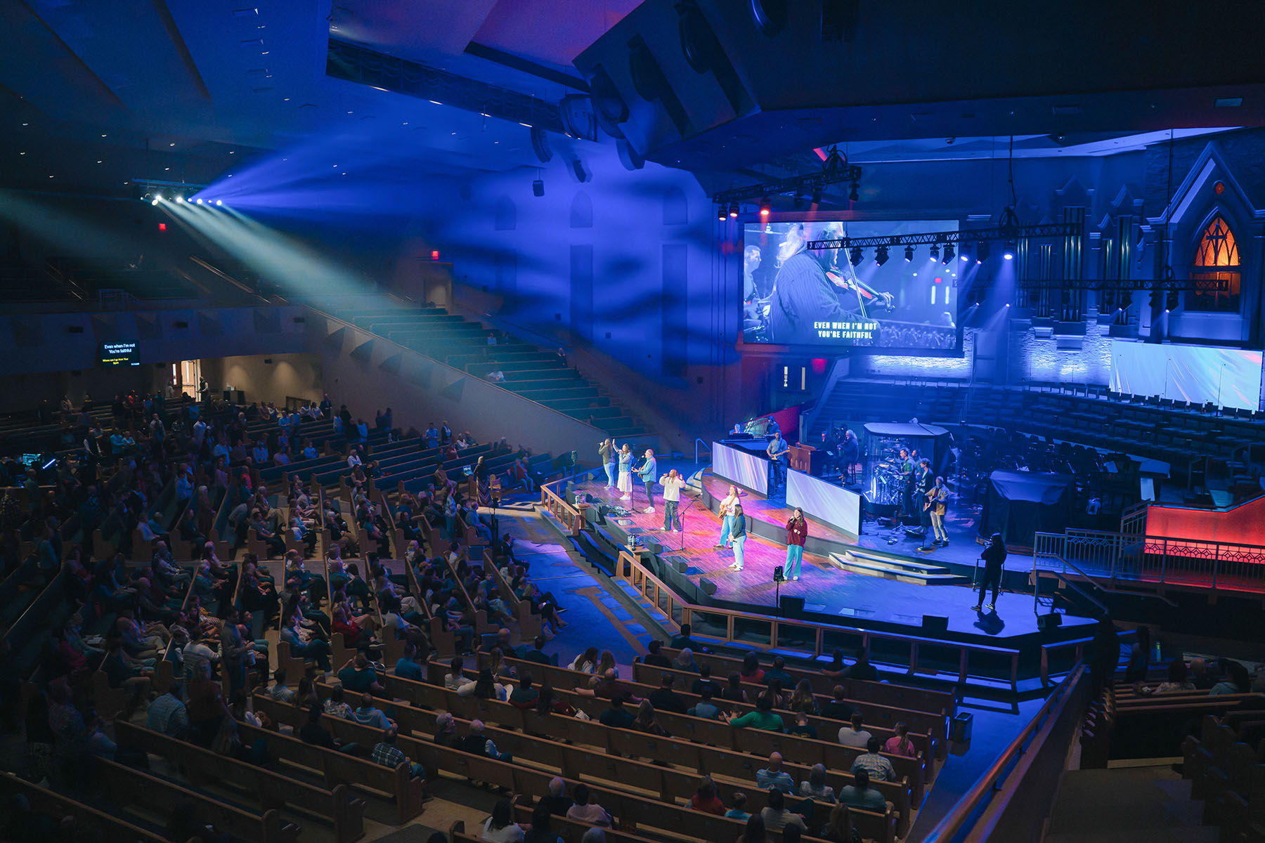 L-Acoustics L-ISA allows Asbury Church to quickly transition between different spatial scenes for its contemporary and traditional services with the push of a button.