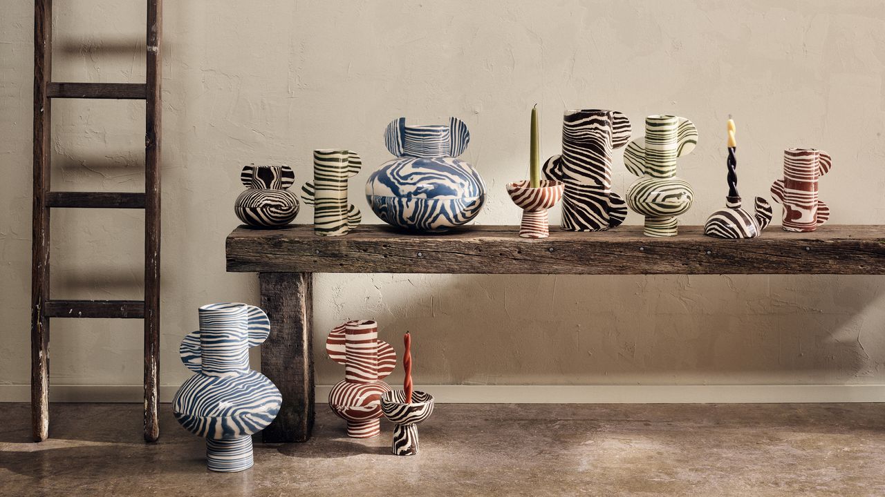 Henry Holland colorful vases and candle holders