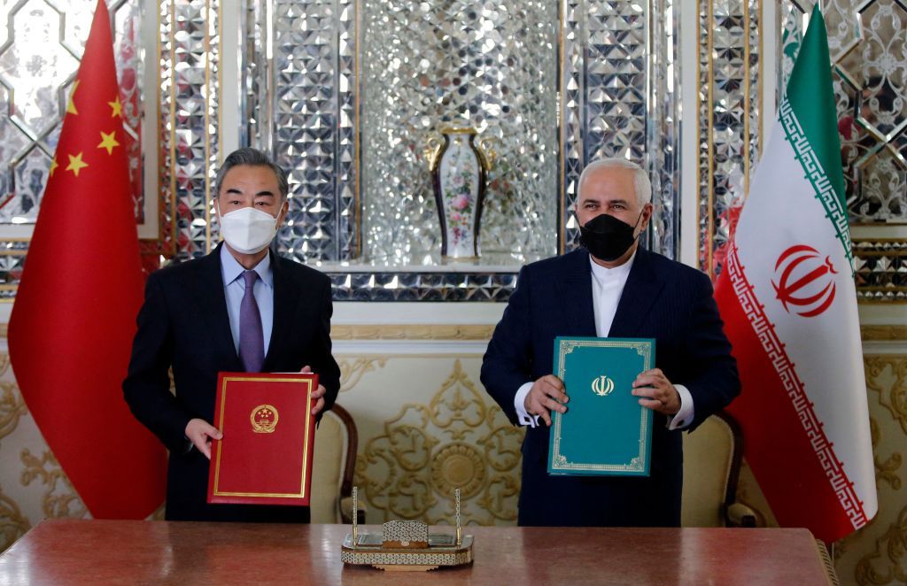 Wang Yi and Mohammad Javad Zarif.