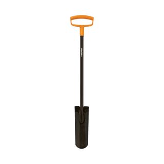 Fiskars transplanting spade on white background