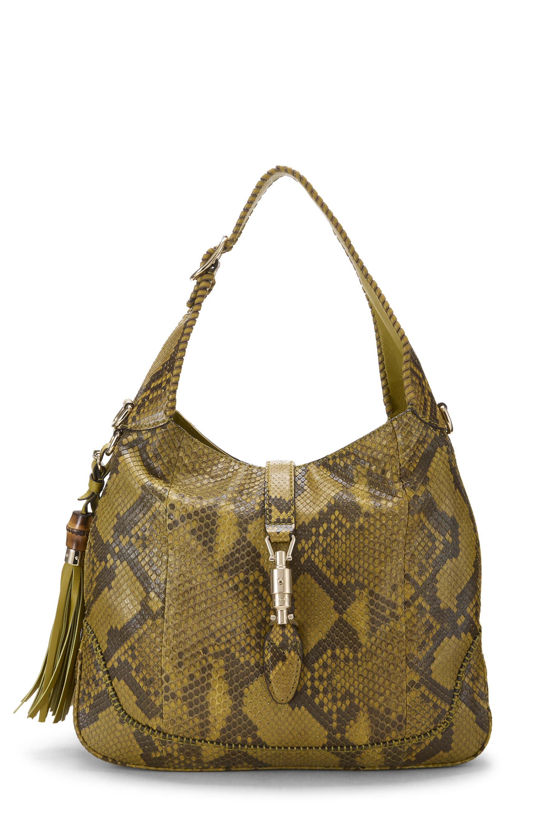 Green Python Tassel Jackie Hobo