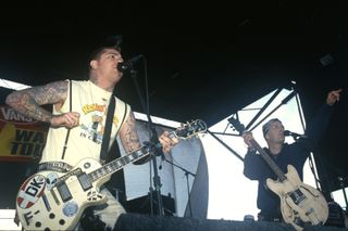 Lars Frederiksen and Tim Armstrong of Rancid at the 1998 Vans Warped Tour in San Francisco California
