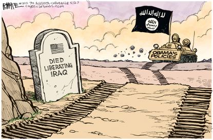 Obama cartoon ISIS Iraq War