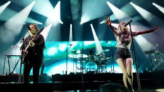 Chvrches live with Robert Smith