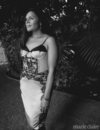 Mindy Kaling in a Gucci gown