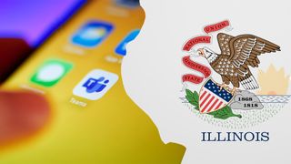 Microsoft Teams app icon with Illinois state flag